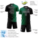 Gradient Uniform Green-White Black Line Sublimation Soccer Custom Kelly Jersey Gradient Uniform Green-White Black Line Sublimation Soccer Custom Kelly Jersey
