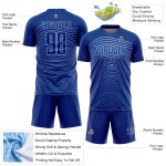 Gradient Custom Soccer Geometric Sublimation Lines Blue Uniform Jersey Royal Light Gradient Custom Soccer Geometric Sublimation Lines Blue Uniform Jersey Royal Light