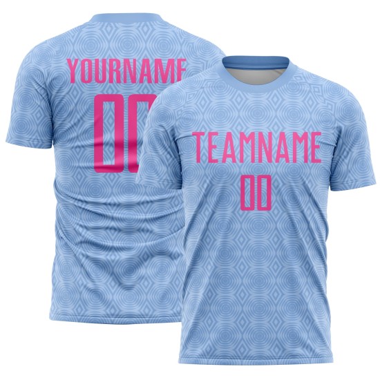 Light Shapes Geometric Jersey Uniform Soccer Custom Pink Blue Sublimation Light Shapes Geometric Jersey Uniform Soccer Custom Pink Blue Sublimation