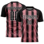 Sublimation Abstract Pink-White Black Network Jersey Custom Uniform Soccer Medium Sublimation Abstract Pink-White Black Network Jersey Custom Uniform Soccer Medium