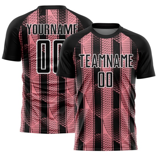 Sublimation Abstract Pink-White Black Network Jersey Custom Uniform Soccer Medium Sublimation Abstract Pink-White Black Network Jersey Custom Uniform Soccer Medium