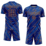 Jersey Uniform Lightning Sublimation Custom Bay Orange Royal Soccer Jersey Uniform Lightning Sublimation Custom Bay Orange Royal Soccer