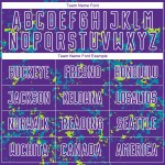 Purple Soccer Neon Green-Teal Uniform Jersey Abstract Fragment Sublimation Art Custom Purple Soccer Neon Green-Teal Uniform Jersey Abstract Fragment Sublimation Art Custom