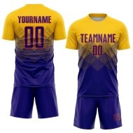 Custom Sublimation Soccer Gold Uniform Jersey Purple-Orange Dark Custom Sublimation Soccer Gold Uniform Jersey Purple-Orange Dark
