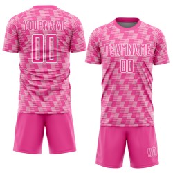 Uniform Jersey Pink-White Soccer Light Pink Sublimation Custom Line