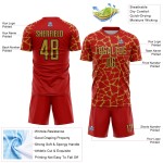Splash Network Abstract Custom Jersey Sublimation Gold-Black Uniform Red Old Soccer Splash Network Abstract Custom Jersey Sublimation Gold-Black Uniform Red Old Soccer