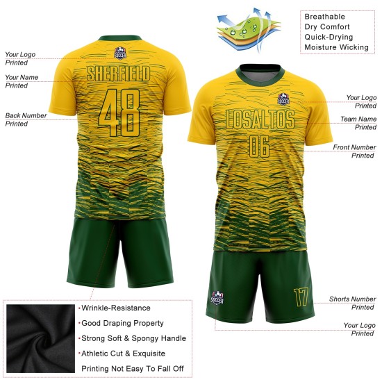 Jersey Green Soccer Yellow Uniform Sublimation Custom Jersey Green Soccer Yellow Uniform Sublimation Custom