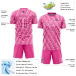 Uniform Jersey Pink-White Soccer Light Pink Sublimation Custom Line Uniform Jersey Pink-White Soccer Light Pink Sublimation Custom Line