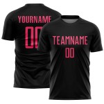 Jersey Custom Soccer Uniform Pink Sublimation Neon Black Jersey Custom Soccer Uniform Pink Sublimation Neon Black
