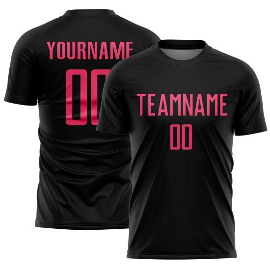 Jersey Custom Soccer Uniform Pink Sublimation Neon Black Jersey Custom Soccer Uniform Pink Sublimation Neon Black