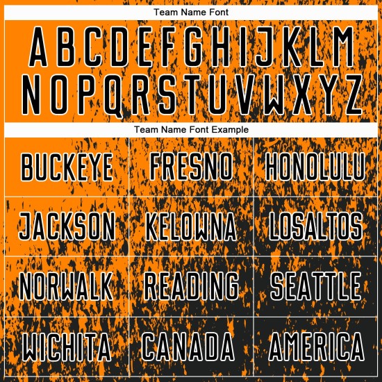 Orange Soccer Sublimation Uniform Art Jersey Fragment Abstract Black-White Bay Custom Orange Soccer Sublimation Uniform Art Jersey Fragment Abstract Black-White Bay Custom