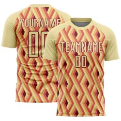 Sand Soccer Custom Shapes Geometric Uniform Sublimation Jersey Crimson