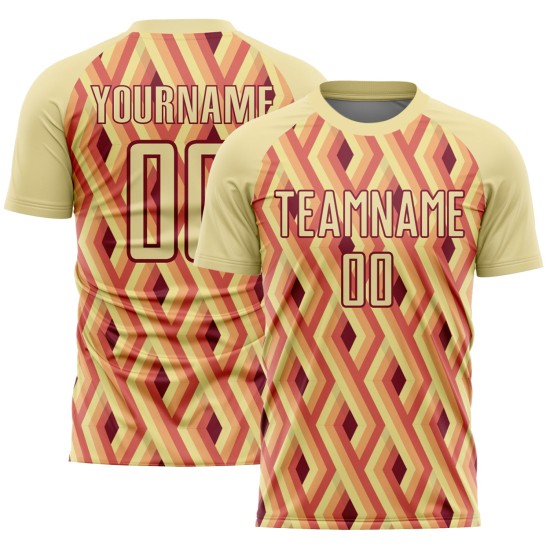 Sand Soccer Custom Shapes Geometric Uniform Sublimation Jersey Crimson Sand Soccer Custom Shapes Geometric Uniform Sublimation Jersey Crimson