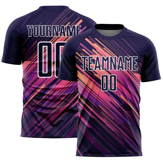 Jersey Soccer Navy White Uniform Lines Sublimation Custom Jersey Soccer Navy White Uniform Lines Sublimation Custom
