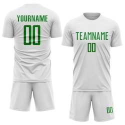 Soccer Jersey White Sublimation Custom Uniform Grass Green