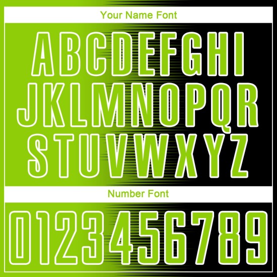 Green-White Line Soccer Sublimation Uniform Jersey Neon Custom Black Gradient Green-White Line Soccer Sublimation Uniform Jersey Neon Custom Black Gradient