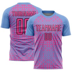 Uniform Shapes Blue Custom Pink-Black Geometric Abstract Light Jersey Soccer Sublimation