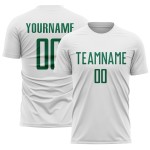 Sublimation Custom Soccer Green Jersey Uniform Kelly White Sublimation Custom Soccer Green Jersey Uniform Kelly White