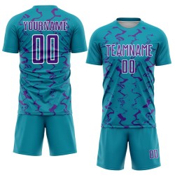 Jersey Purple-White Lines Sublimation Uniform Teal Custom Abstract Soccer Jersey Purple-White Lines Sublimation Uniform Teal Custom Abstract Soccer