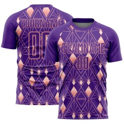 Uniform Jersey Sublimation Pink Geometric Shapes Purple Soccer Custom Light