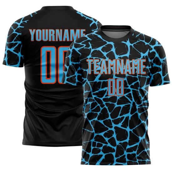 Network Sublimation Uniform Soccer Blue-Orange Custom Abstract Jersey Black Sky Splash Network Sublimation Uniform Soccer Blue-Orange Custom Abstract Jersey Black Sky Splash