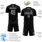 Jersey Black Gray Uniform Sublimation Custom Soccer Jersey Black Gray Uniform Sublimation Custom Soccer
