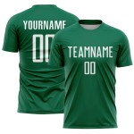 Kelly Sublimation Uniform Jersey Green Custom Soccer White Kelly Sublimation Uniform Jersey Green Custom Soccer White