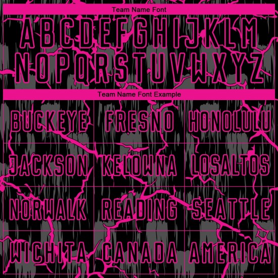 Uniform Sublimation Jersey Custom Deep Pink Lightning Soccer Black Uniform Sublimation Jersey Custom Deep Pink Lightning Soccer Black