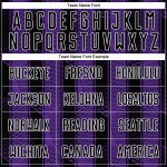 Soccer Black Jersey Uniform Purple-White Custom Abstract Network Sublimation Soccer Black Jersey Uniform Purple-White Custom Abstract Network Sublimation