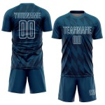 Soccer White Navy Uniform Geometric Sublimation Custom Shapes Jersey Soccer White Navy Uniform Geometric Sublimation Custom Shapes Jersey