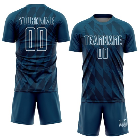 Soccer White Navy Uniform Geometric Sublimation Custom Shapes Jersey Soccer White Navy Uniform Geometric Sublimation Custom Shapes Jersey