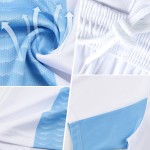 Uniform Soccer Jersey Custom Sublimation Black Blue-White Line Light Gradient Uniform Soccer Jersey Custom Sublimation Black Blue-White Line Light Gradient