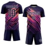 Jersey Soccer Navy White Uniform Lines Sublimation Custom Jersey Soccer Navy White Uniform Lines Sublimation Custom