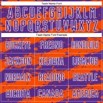 Custom Soccer Sublimation Orange-White Jersey Purple Uniform Splash Custom Soccer Sublimation Orange-White Jersey Purple Uniform Splash