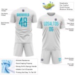 Blue Soccer Custom Lakes White Uniform Sublimation Jersey Blue Soccer Custom Lakes White Uniform Sublimation Jersey