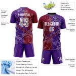 Uniform Graffiti Maroon-Purple Scratch Soccer Sublimation Jersey Pattern Custom Uniform Graffiti Maroon-Purple Scratch Soccer Sublimation Jersey Pattern Custom