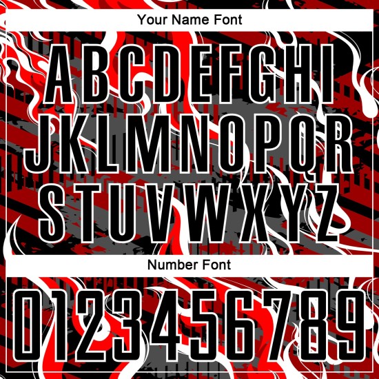 Flame Jersey Red-White Uniform Sublimation Black Soccer Custom Flame Jersey Red-White Uniform Sublimation Black Soccer Custom