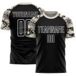 Black Skin Jersey Sublimation Uniform Custom Snake Cream-White Soccer Black Skin Jersey Sublimation Uniform Custom Snake Cream-White Soccer