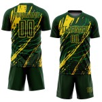 Uniform Yellow Soccer Sublimation Jersey Green Custom Uniform Yellow Soccer Sublimation Jersey Green Custom