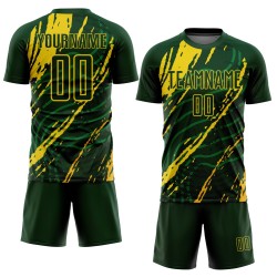 Uniform Yellow Soccer Sublimation Jersey Green Custom Uniform Yellow Soccer Sublimation Jersey Green Custom