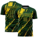 Uniform Yellow Soccer Sublimation Jersey Green Custom Uniform Yellow Soccer Sublimation Jersey Green Custom