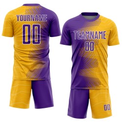 Jersey Gold Sublimation Custom Purple-White Gradient Uniform Soccer Arrow Jersey Gold Sublimation Custom Purple-White Gradient Uniform Soccer Arrow