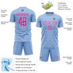 Light Shapes Geometric Jersey Uniform Soccer Custom Pink Blue Sublimation Light Shapes Geometric Jersey Uniform Soccer Custom Pink Blue Sublimation