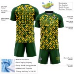 Sublimation Uniform Soccer Green Custom Lightning Yellow Jersey Sublimation Uniform Soccer Green Custom Lightning Yellow Jersey