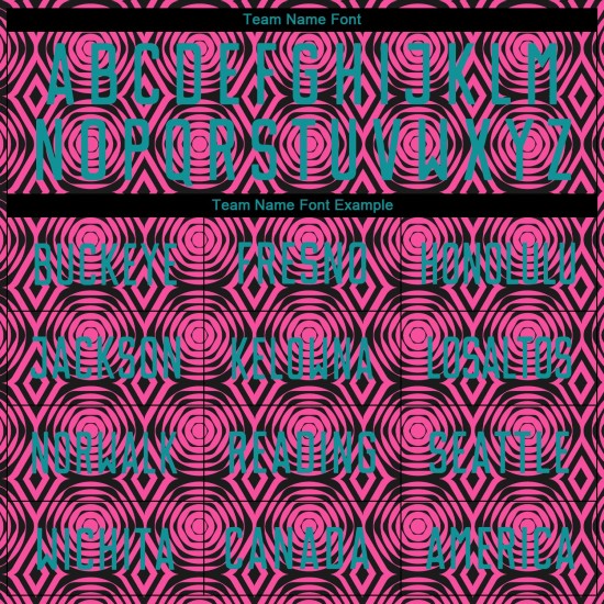 Jersey Shapes Pink Sublimation Custom Teal-Black Uniform Geometric Soccer Jersey Shapes Pink Sublimation Custom Teal-Black Uniform Geometric Soccer