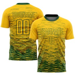 Jersey Green Soccer Yellow Uniform Sublimation Custom