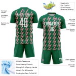 Uniform Sublimation Custom Green Jersey Shape Pink Zigzag White-Medium Soccer Kelly Uniform Sublimation Custom Green Jersey Shape Pink Zigzag White-Medium Soccer Kelly
