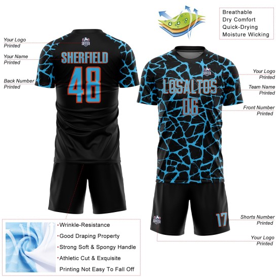 Network Sublimation Uniform Soccer Blue-Orange Custom Abstract Jersey Black Sky Splash Network Sublimation Uniform Soccer Blue-Orange Custom Abstract Jersey Black Sky Splash