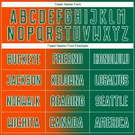 Uniform Custom Gradient Jersey Line Soccer Sublimation Green Kelly Orange-White Uniform Custom Gradient Jersey Line Soccer Sublimation Green Kelly Orange-White
