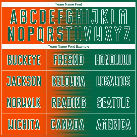 Uniform Custom Gradient Jersey Line Soccer Sublimation Green Kelly Orange-White Uniform Custom Gradient Jersey Line Soccer Sublimation Green Kelly Orange-White